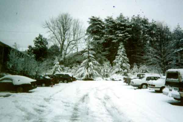 Parking in the snow.